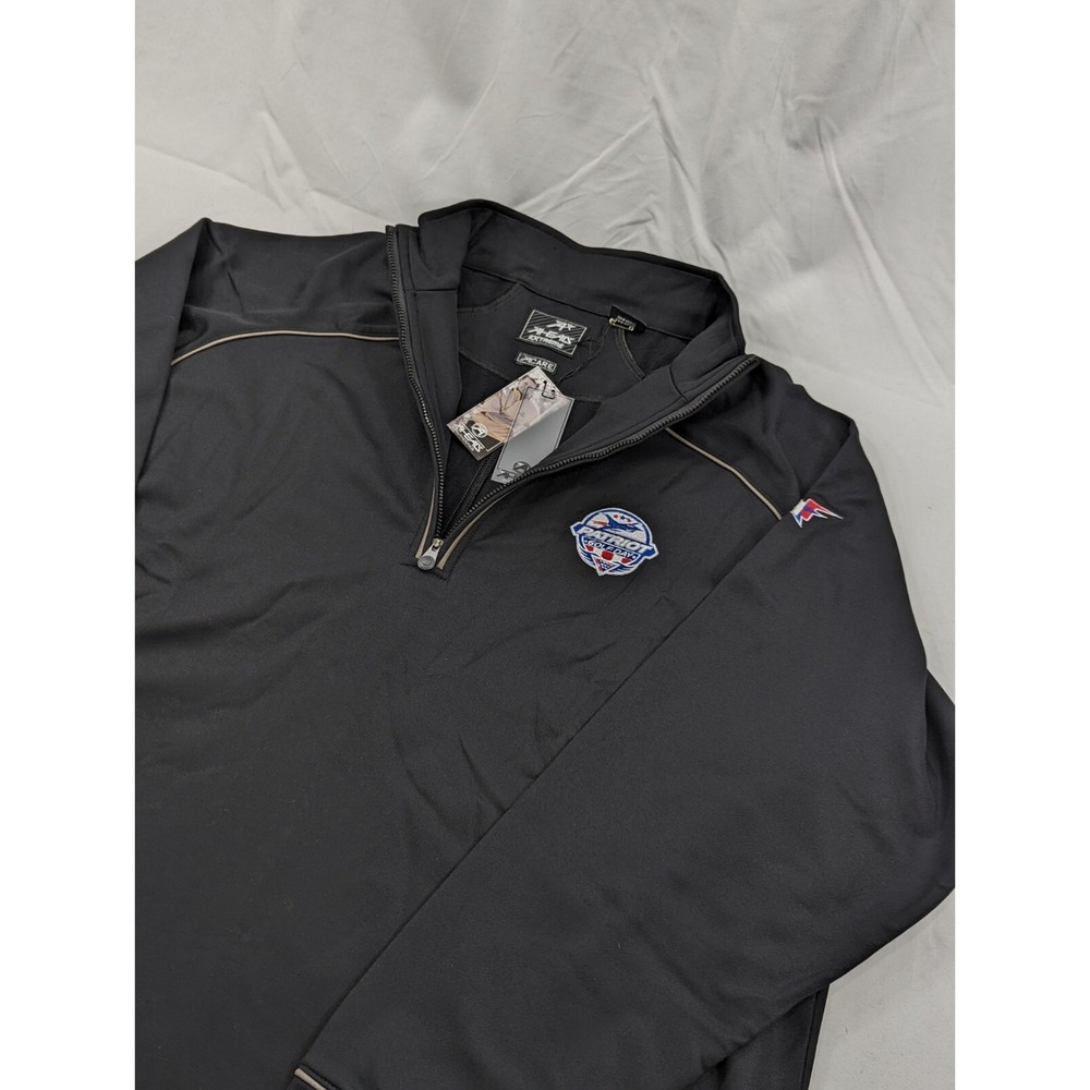 New Ahead  Black Men XL Sweater 1/4 Quarter Zip Patriot Golf Day Embroider‎ Logo